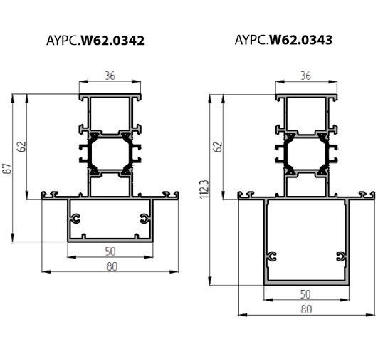 Алютех ALT W62, W72